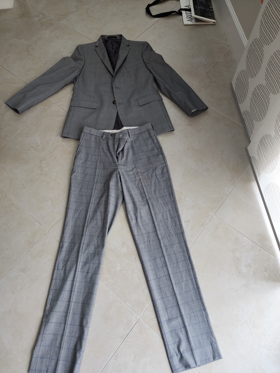 Ralph Lauren Other - Ralph Lauren Gray Windowpane Kids Suit Jacket & Pants